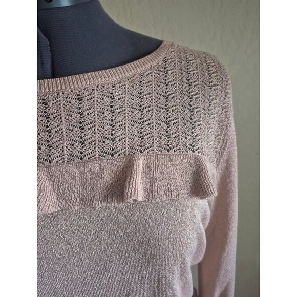 White House Black Market Blush Pink SweaterSize L - Picture 7 of 7